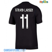 Camisa de time de futebol Noruega Jorgen Strand Larsen #11 Replicas 2º Equipamento Mundo 2026 Manga Curta